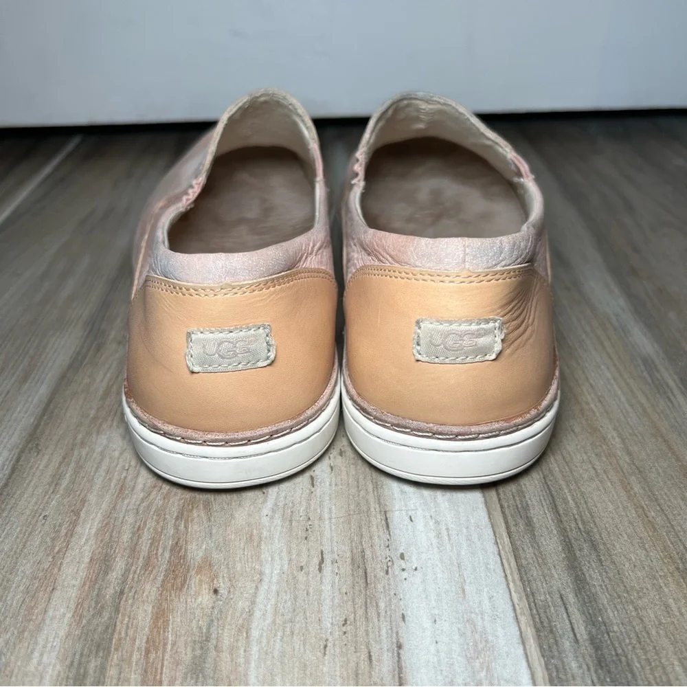 UGG Light Pink Nubuck Adley Slip On Sneaker